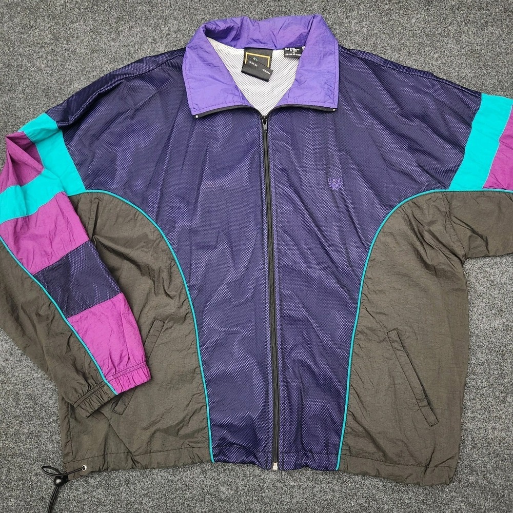 Vintage 90s Olympic USA JCPenney Windbreaker Jacket Size XL‎ Retro VTG Sports